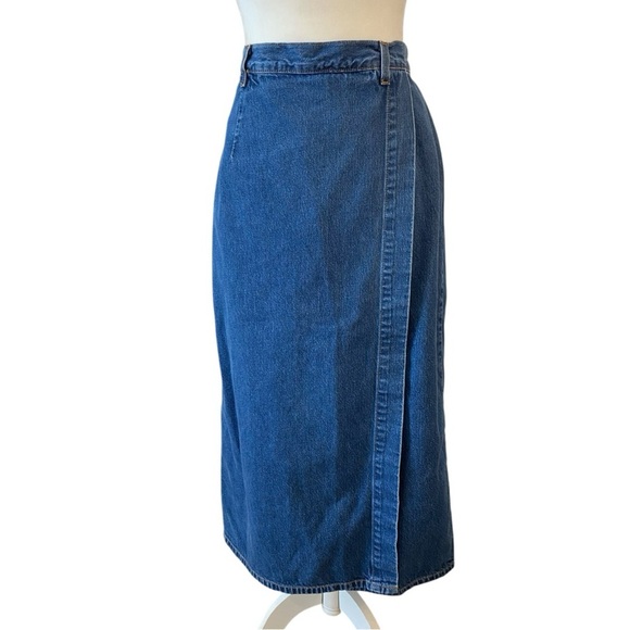 Crossroads Vintage Maxi Denim Jean Skirt - Picture 1 of 6